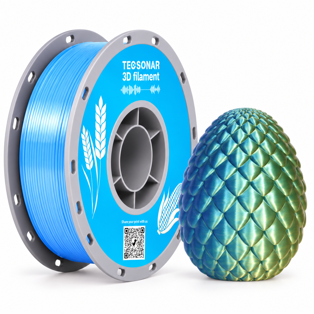 SILK Dual Color PLA Blue-Golden