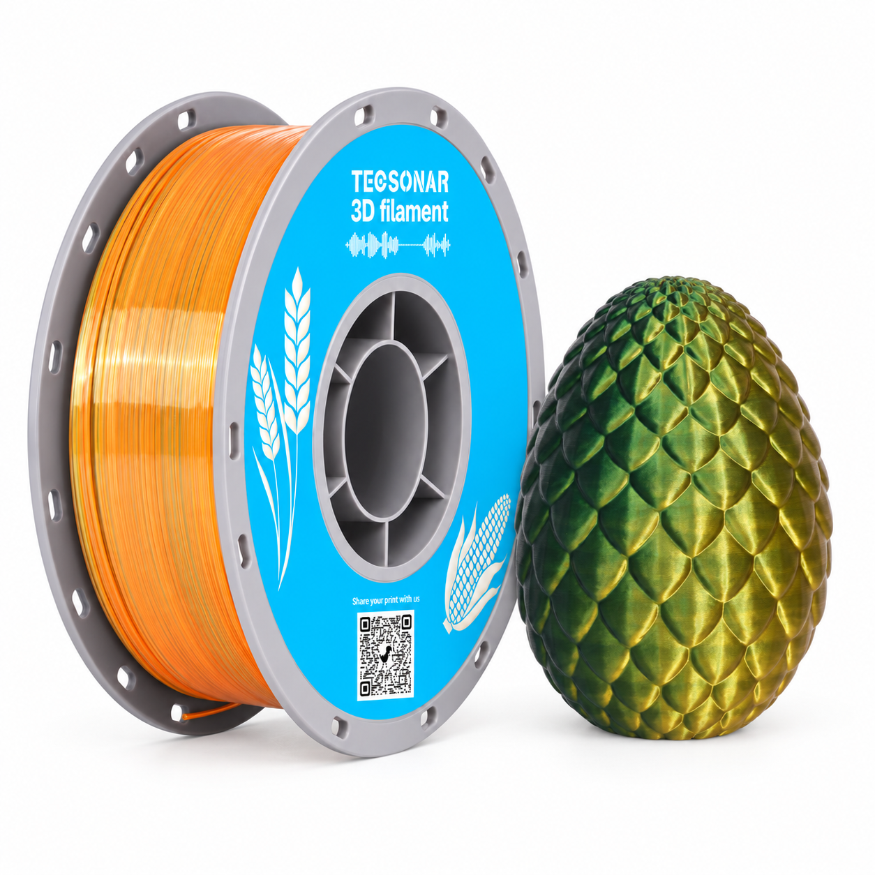 SILK Dual Color PLA Golden-Green